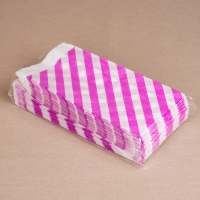 BontaBag 1 kg-os papírtasak lila-fehér csíkos design mintával - 200 db