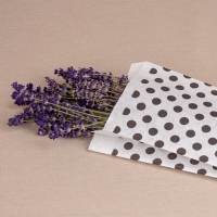 BontaBag 1 kg-os papírtasak fekete pöttyös design mintával - 200 db